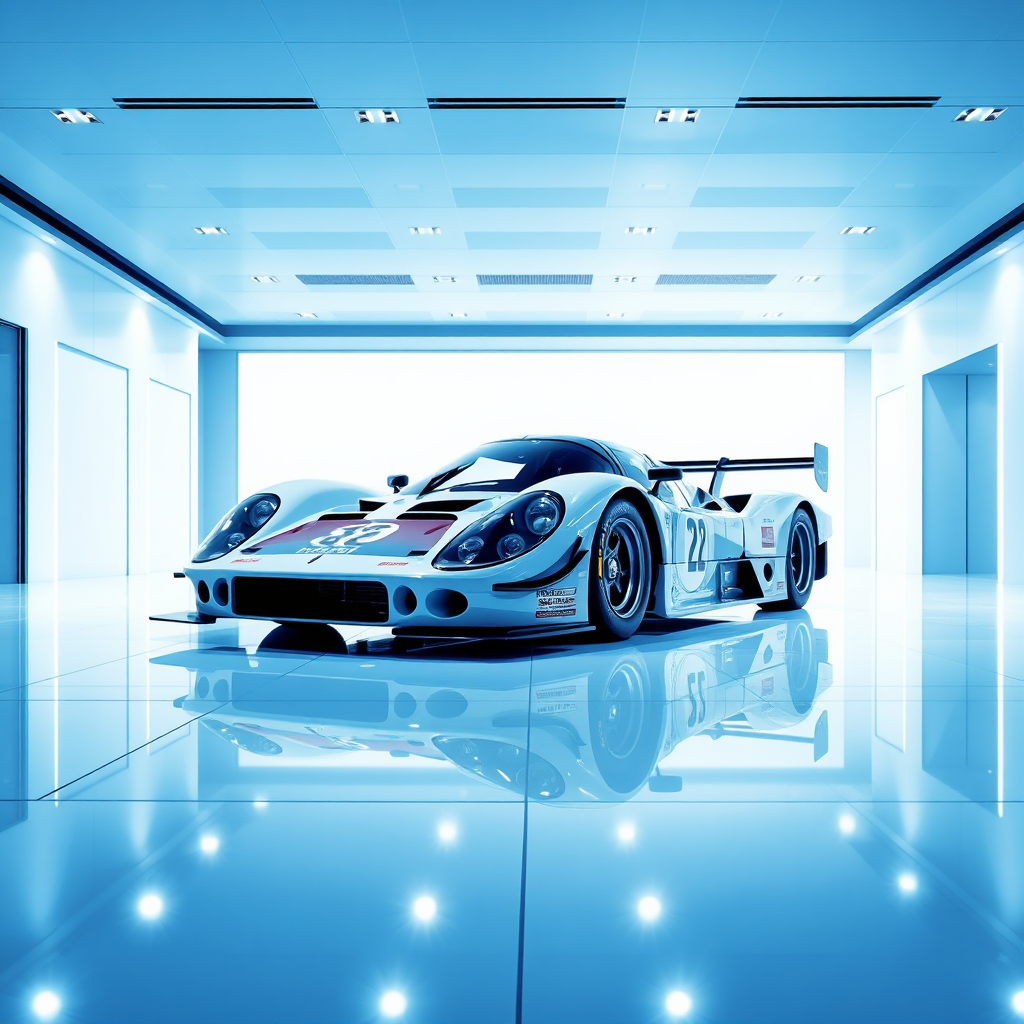 Race car showroom